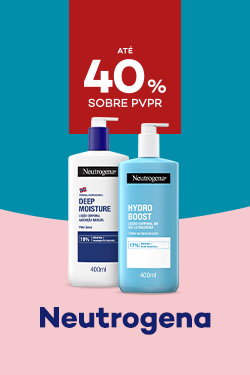 Produtos Neutrogena Deep Moisture e Hydro Boost com até 40% sobre Preço de Venda ao Público Recomendado.